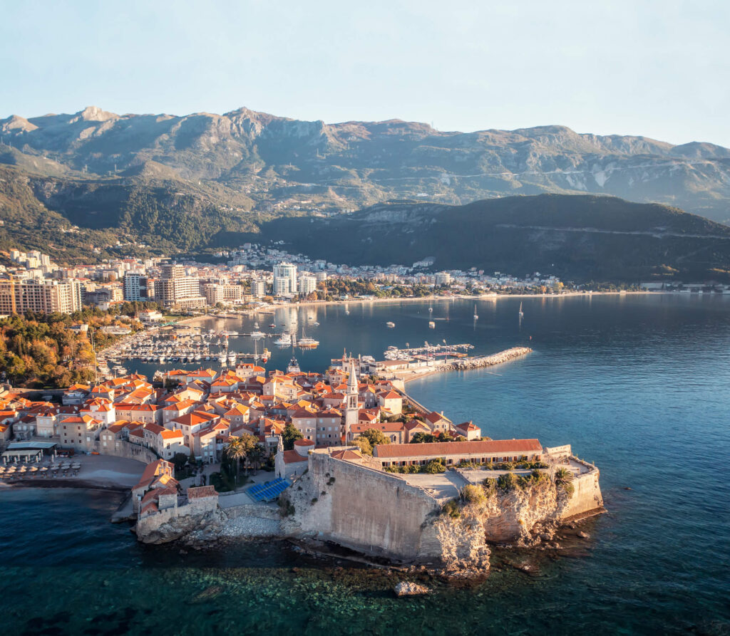 Budva Old Town and marina